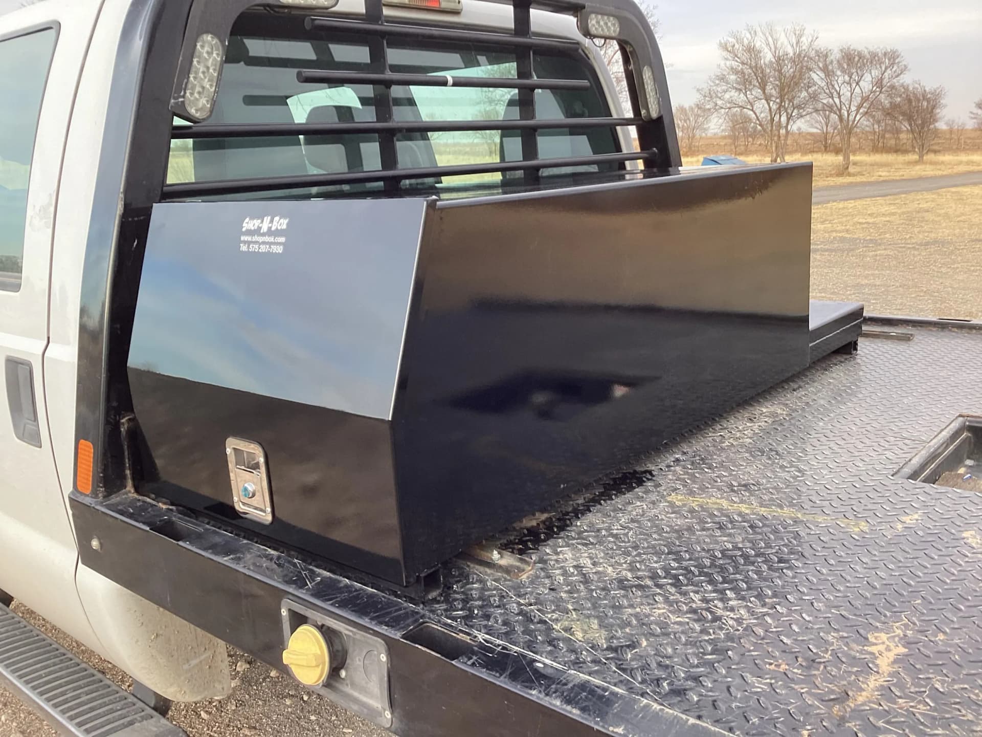 Shop-N-Box™ 2-65 A & B Model combined truck toolbox key features showing 65-inch roll-out system