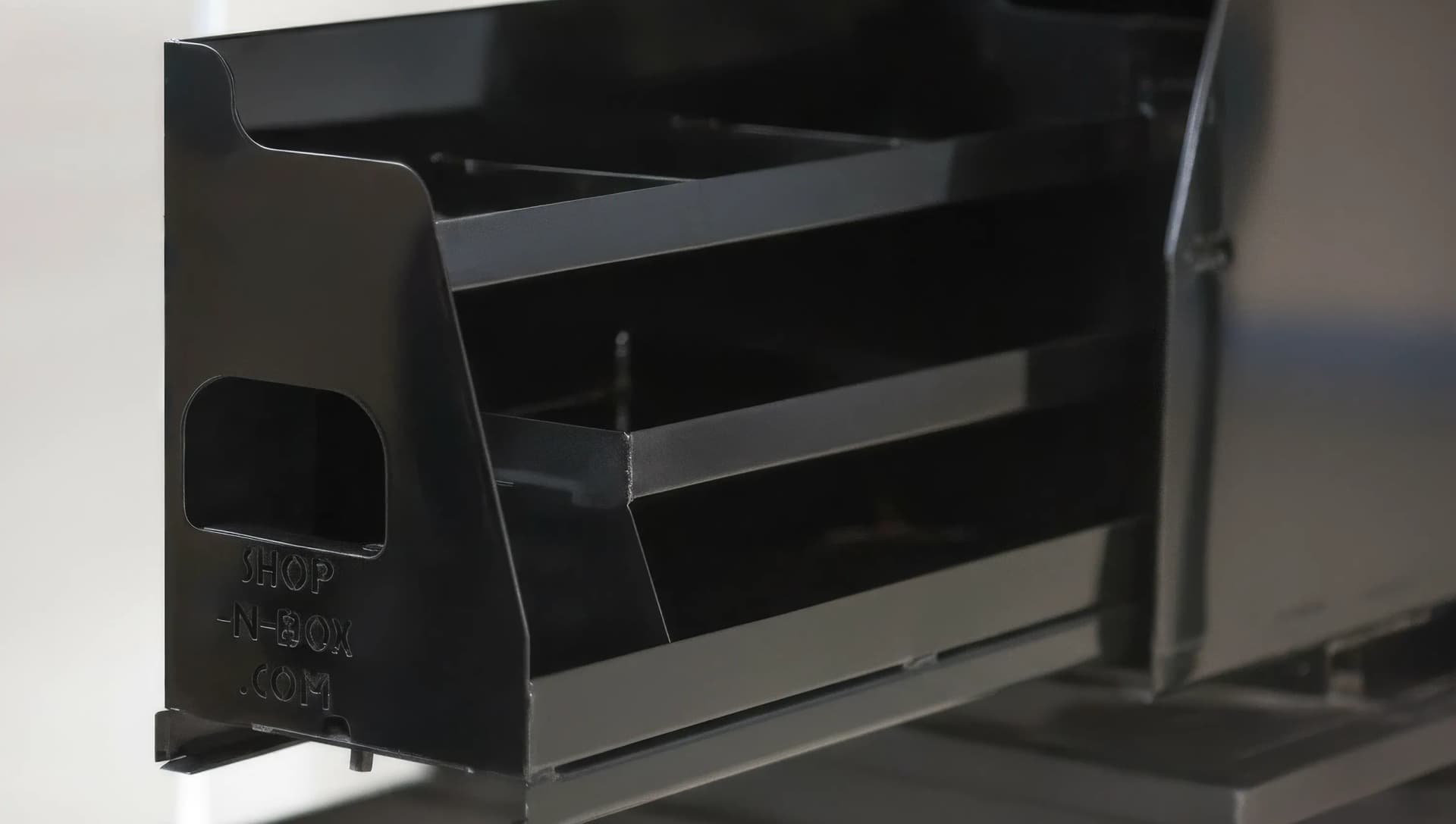 Shop-N-Box™ patented roller system close-up on roll-out truck bed toolbox